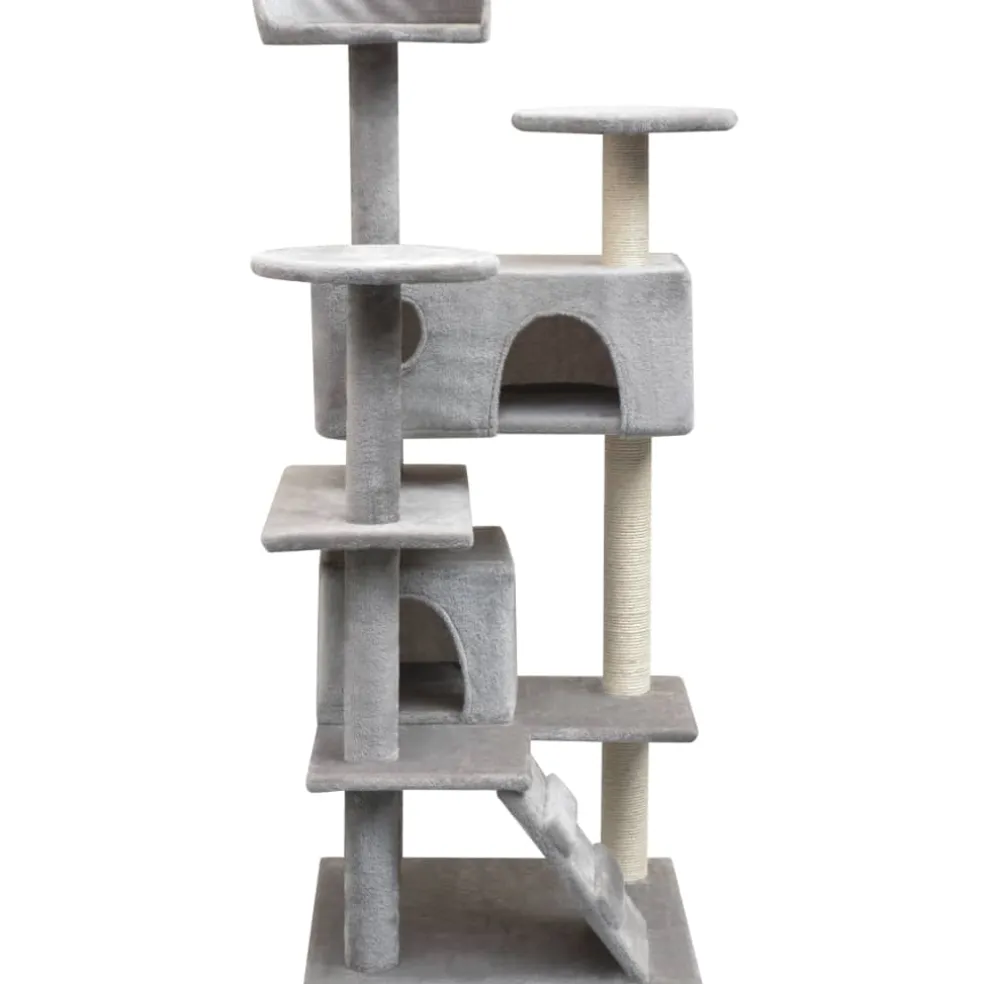 vidaXL Kattenkrabpaal met sisal krabpalen 125 cm grijs