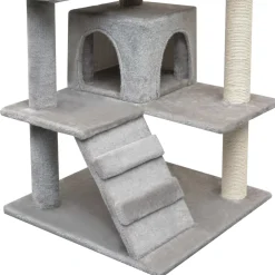 vidaXL Kattenkrabpaal met sisal krabpalen 125 cm grijs