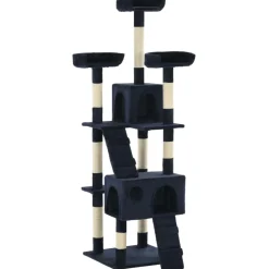 vidaXL Kattenkrabpaal met sisal krabpalen 170 cm blauw