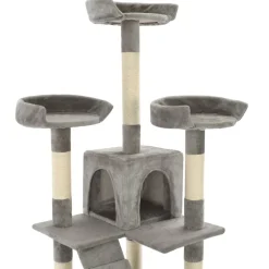 vidaXL Kattenkrabpaal met sisal krabpalen 170 cm grijs