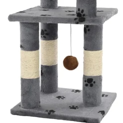 vidaXL Kattenkrabpaal met sisal krabpalen 65 cm pootafdrukken grijs