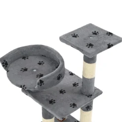 vidaXL Kattenkrabpaal met sisal krabpalen 65 cm pootafdrukken grijs