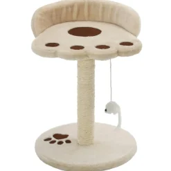 vidaXL Kattenkrabpaal met sisal krabpaal 40 cm beige en bruin