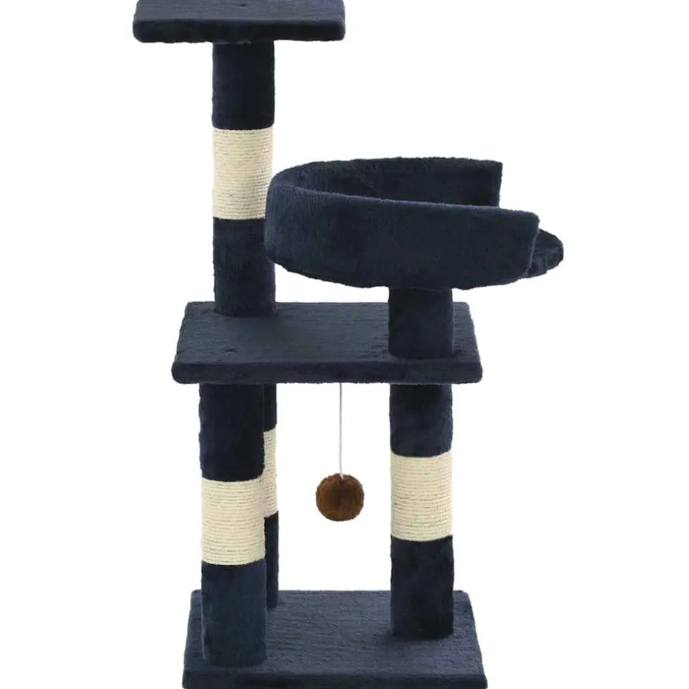 vidaXL Kattenkrabpaal met sisal krabpalen 65 cm blauw