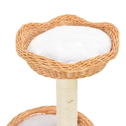 vidaXL Kattenkrabpaal met sisal krabpaal natuurlijk wilgenhout