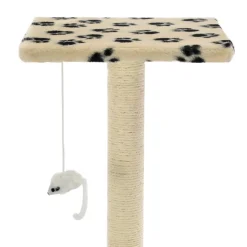 vidaXL Kattenkrabpaal met sisal krabpalen 95 cm pootafdrukken beige