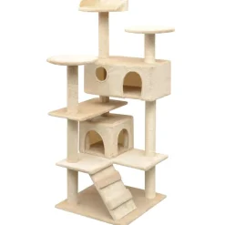 vidaXL Kattenkrabpaal met sisal krabpalen 125 cm beige