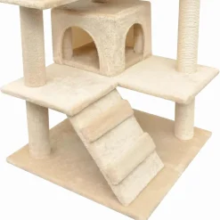 vidaXL Kattenkrabpaal met sisal krabpalen 125 cm beige