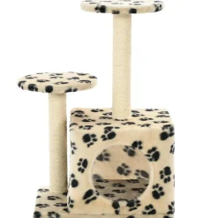 vidaXL Kattenkrabpaal met sisal krabpalen 60 cm pootafdrukken beige