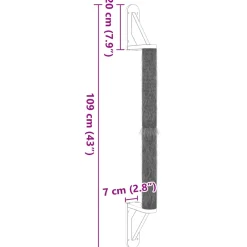 vidaXL Kattenkrabpaal wandgemonteerd 109 cm sisal