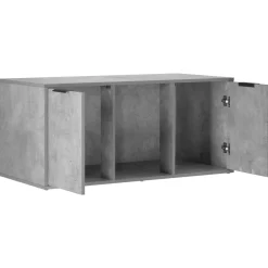vidaXL Kattenkrat meubel Betongrijs 100 x 49 x 45 cm Bewerkt hout