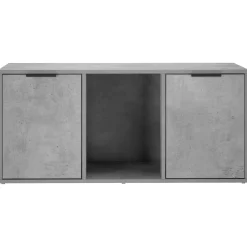 vidaXL Kattenkrat meubel Betongrijs 100 x 49 x 45 cm Bewerkt hout