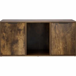 vidaXL Kattenkrat meubel Gerookt eiken 100 x 49 x 45 cm Bewerkt hout