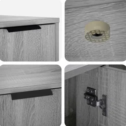 vidaXL Kattenkrat meubel Grijs Sonoma 100 x 49 x 45 cm Bewerkt hout