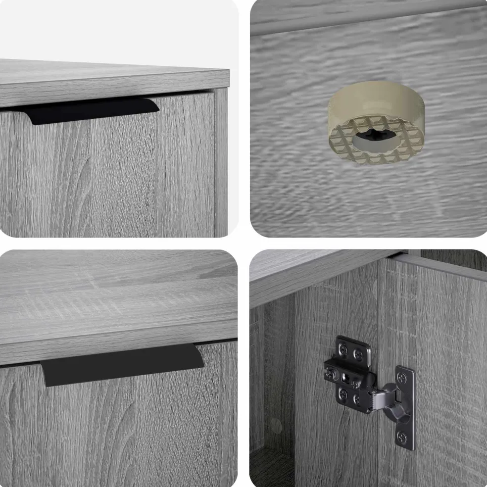 vidaXL Kattenkrat meubel Grijs Sonoma 100 x 49 x 45 cm Bewerkt hout
