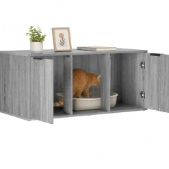vidaXL Kattenkrat meubel Grijs Sonoma 100 x 49 x 45 cm Bewerkt hout
