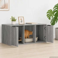 vidaXL Kattenkrat meubel Grijs Sonoma 100 x 49 x 45 cm Bewerkt hout