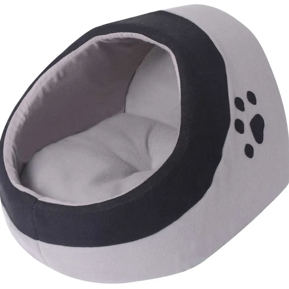 vidaXL Kattenmand M grijs en zwart