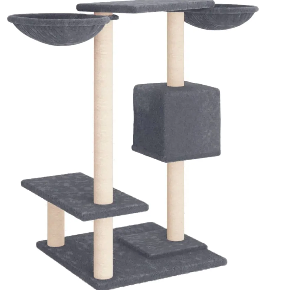 vidaXL Kattenmeubel met krabpalen 82 cm donkergrijs