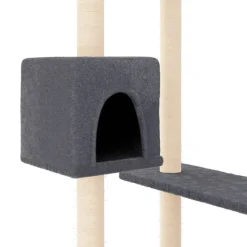 vidaXL Kattenmeubel met krabpalen 82 cm donkergrijs