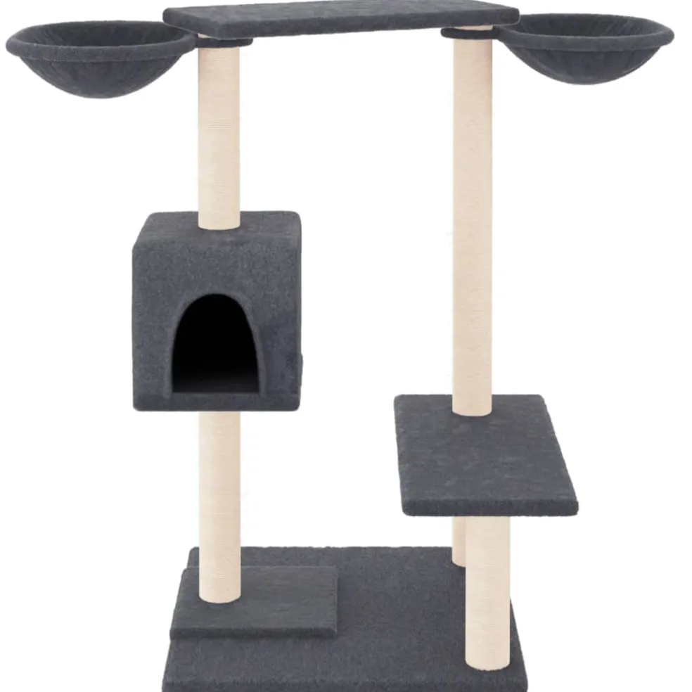 vidaXL Kattenmeubel met krabpalen 82 cm donkergrijs