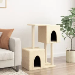 vidaXL Kattenmeubel met sisal krabpalen 96,5 cm lichtgrijs
