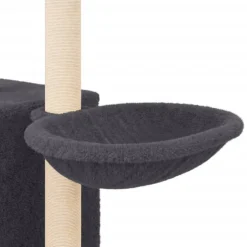 vidaXL Kattenmeubel met sisal krabpalen 145 cm donkergrijs