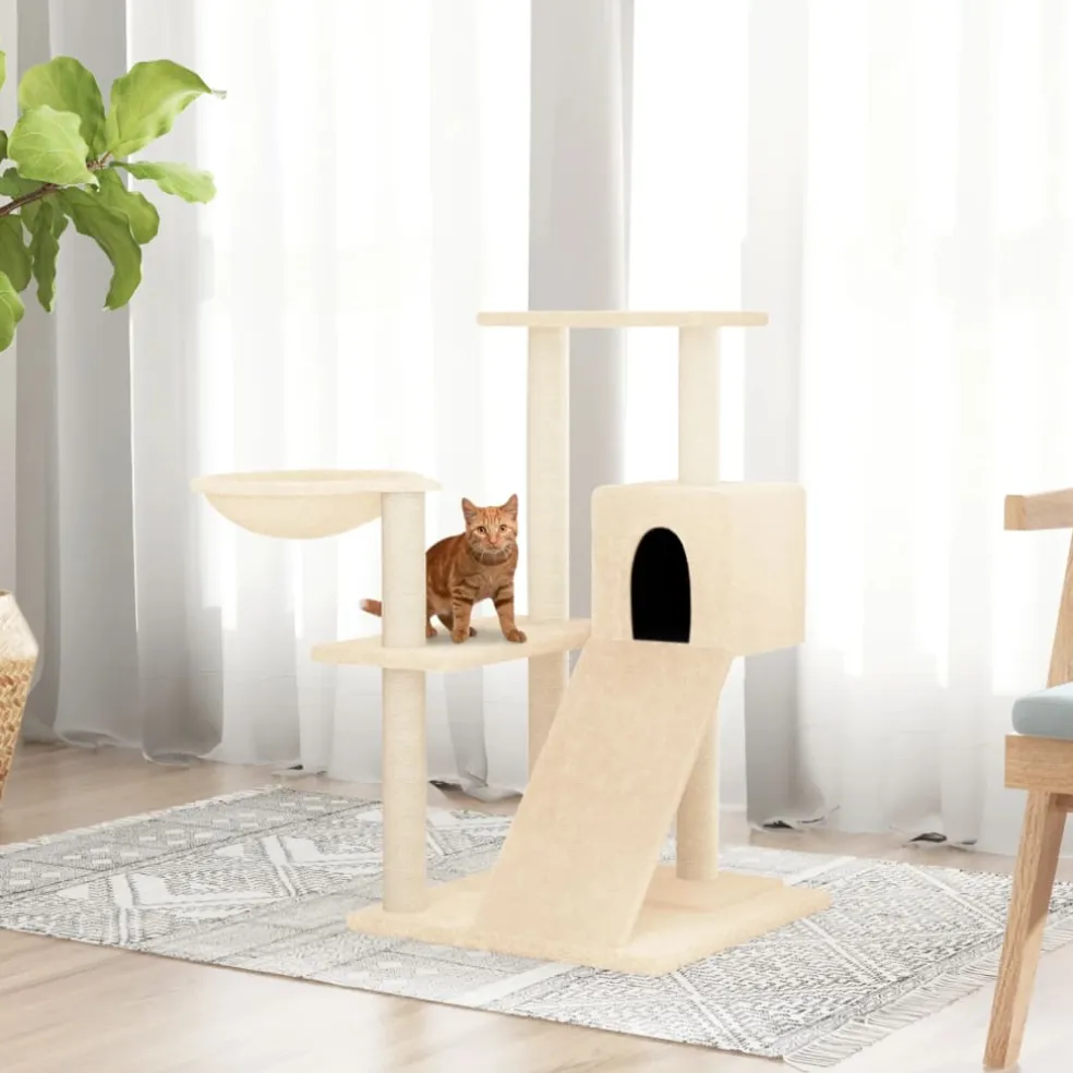 vidaXL Kattenmeubel met sisal krabpalen 50 cm lichtgrijs