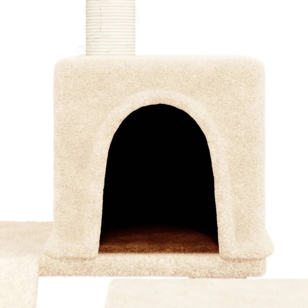 vidaXL Kattenmeubel met sisal krabpalen 82 cm crèmekleurig