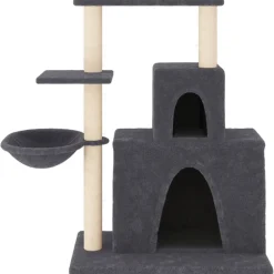 vidaXL Kattenmeubel met sisal krabpalen 83 cm donkergrijs