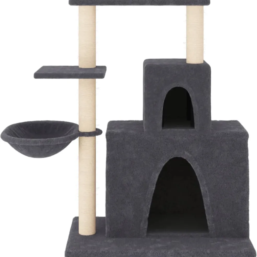 vidaXL Kattenmeubel met sisal krabpalen 83 cm donkergrijs