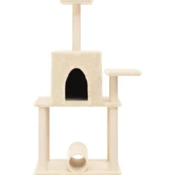 vidaXL Kattenmeubel met sisal krabpalen 122 cm crèmekleurig