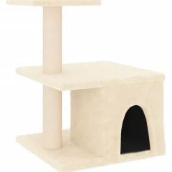 vidaXL Kattenmeubel met sisal krabpalen 48 cm crèmekleurig