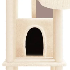vidaXL Kattenmeubel met sisal krabpalen 201 cm crèmekleurig