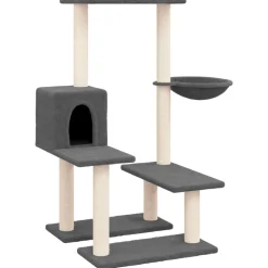 vidaXL Kattenmeubel met sisal krabpalen 94,5 cm donkergrijs
