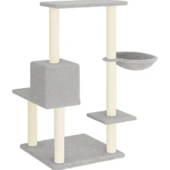 vidaXL Kattenmeubel met sisal krabpalen 95 cm lichtgrijs