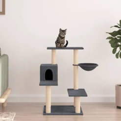 vidaXL Kattenmeubel met sisal krabpalen 167 cm donkergrijs