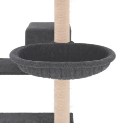 vidaXL Kattenmeubel met sisal krabpalen 167 cm donkergrijs