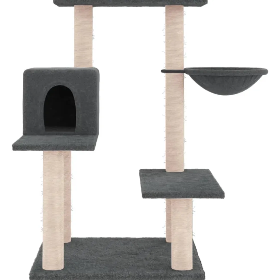vidaXL Kattenmeubel met sisal krabpalen 82,5 cm donkergrijs