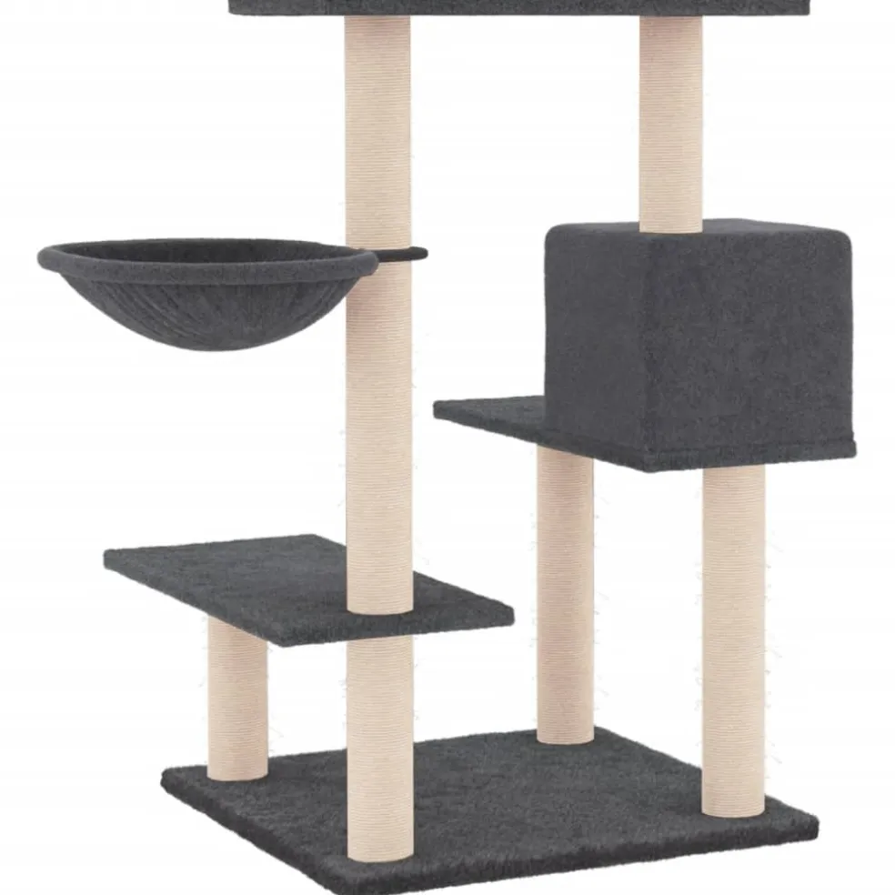 vidaXL Kattenmeubel met sisal krabpalen 82,5 cm donkergrijs