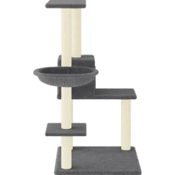 vidaXL Kattenmeubel met sisal krabpalen 95 cm donkergrijs