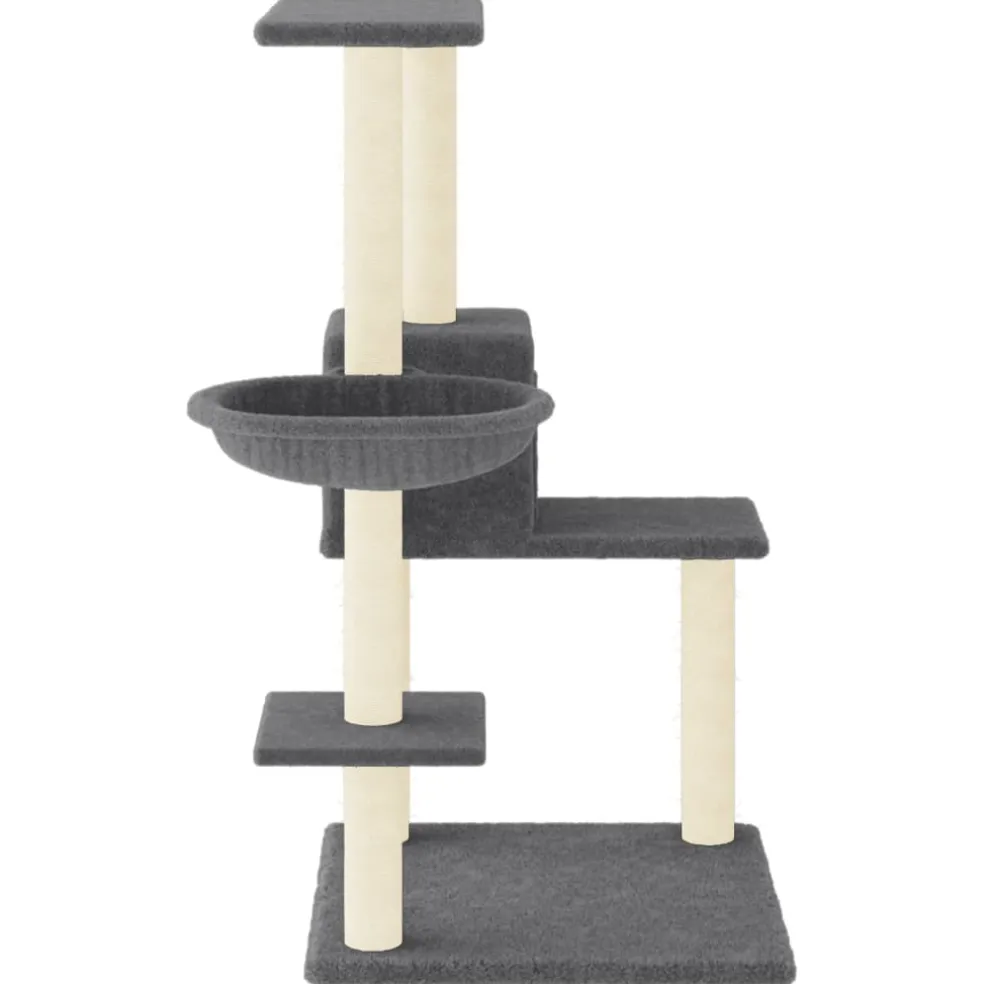 vidaXL Kattenmeubel met sisal krabpalen 95 cm donkergrijs