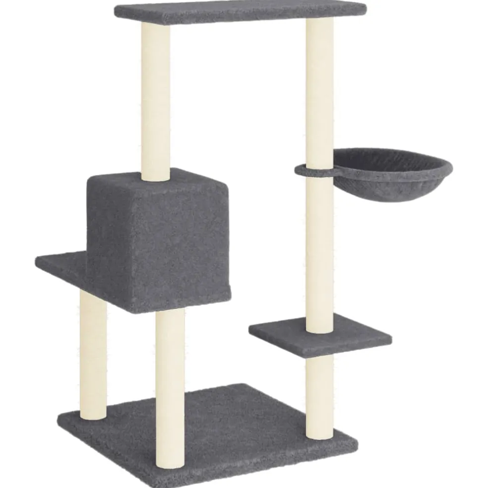 vidaXL Kattenmeubel met sisal krabpalen 95 cm donkergrijs