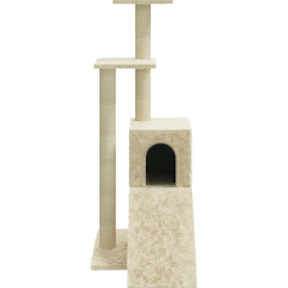 vidaXL Kattenmeubel met sisal krabpalen 92 cm crèmekleurig