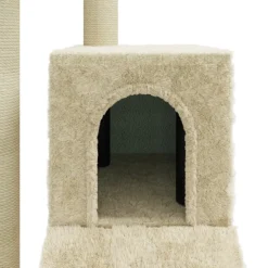 vidaXL Kattenmeubel met sisal krabpalen 92 cm crèmekleurig