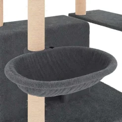 vidaXL Kattenmeubel met sisal krabpalen 166 cm donkergrijs
