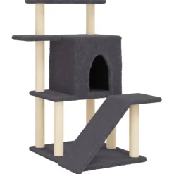vidaXL Kattenmeubel met sisal krabpalen 97 cm donkergrijs