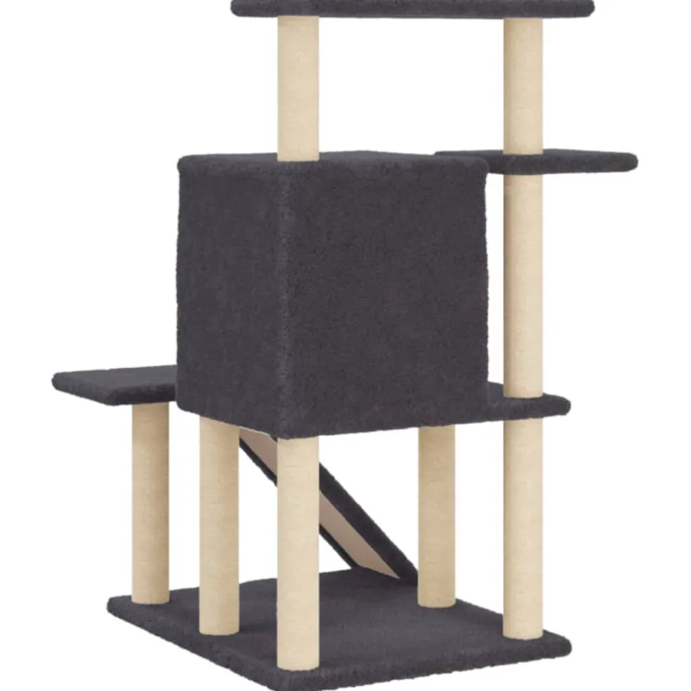 vidaXL Kattenmeubel met sisal krabpalen 97 cm donkergrijs