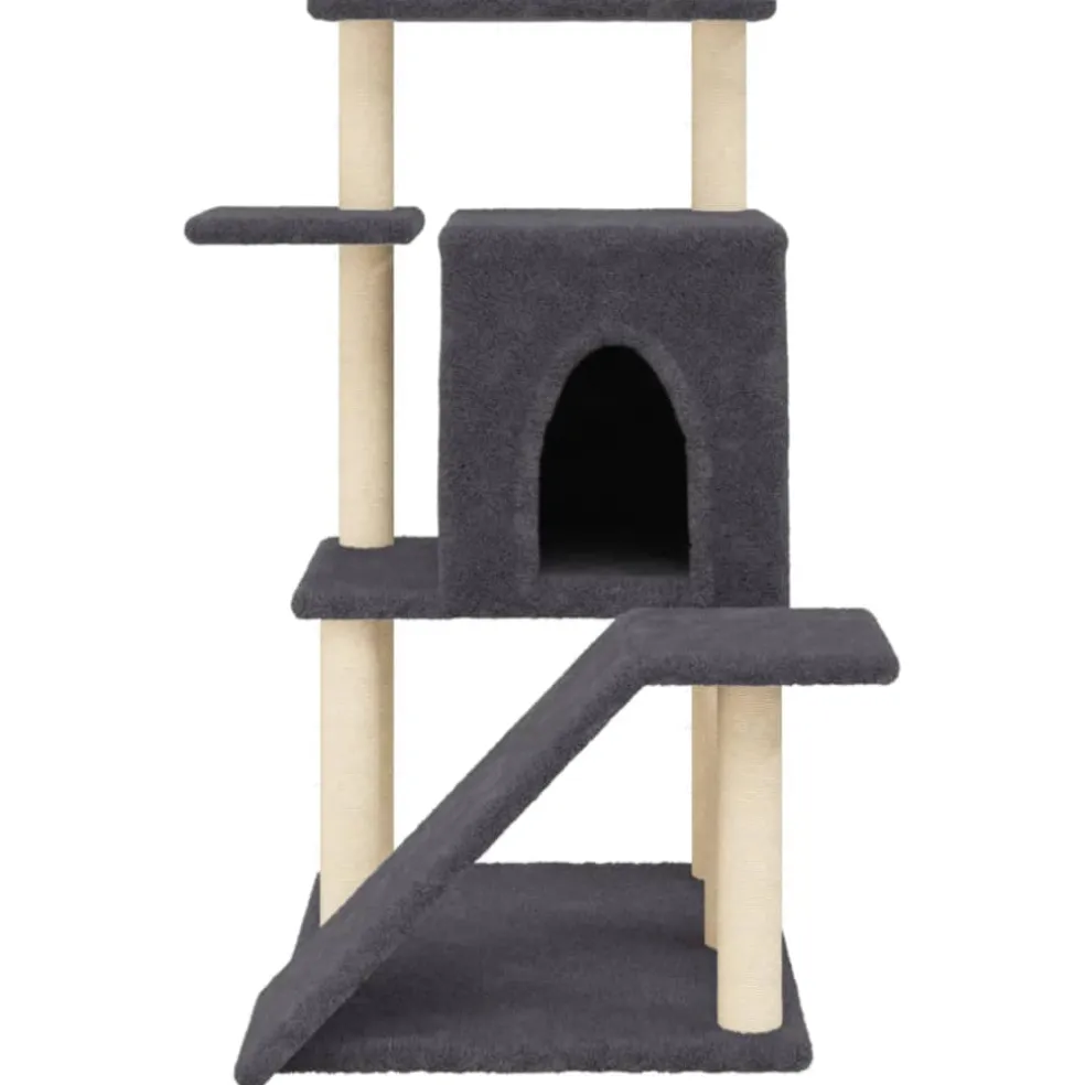 vidaXL Kattenmeubel met sisal krabpalen 97 cm donkergrijs