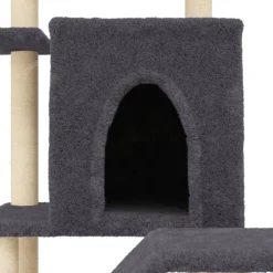 vidaXL Kattenmeubel met sisal krabpalen 97 cm donkergrijs